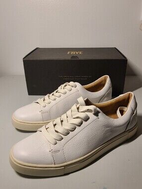Frye Women’s Ivy White Leather Low Top Lace Up Sneaker Size 9M
